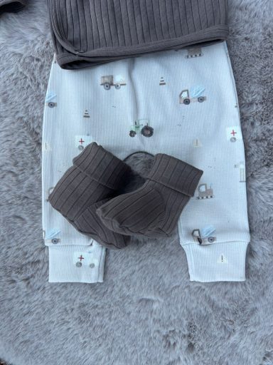 slofjes - brede rib taupe