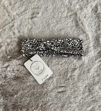 Haarband - panter zwart/beige